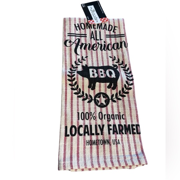 BBQ Pig Kitchen Dish Towel - Picture 1 of 2